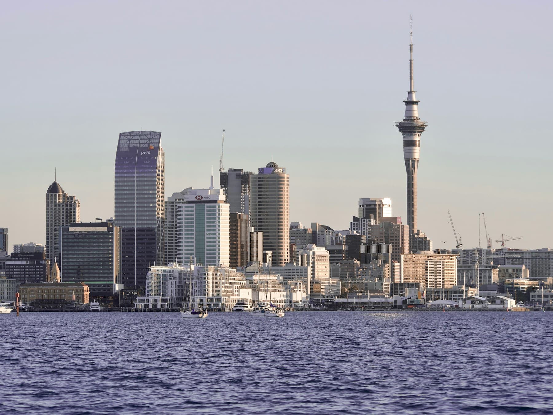 Auckland skyline across Waitematā Harbour