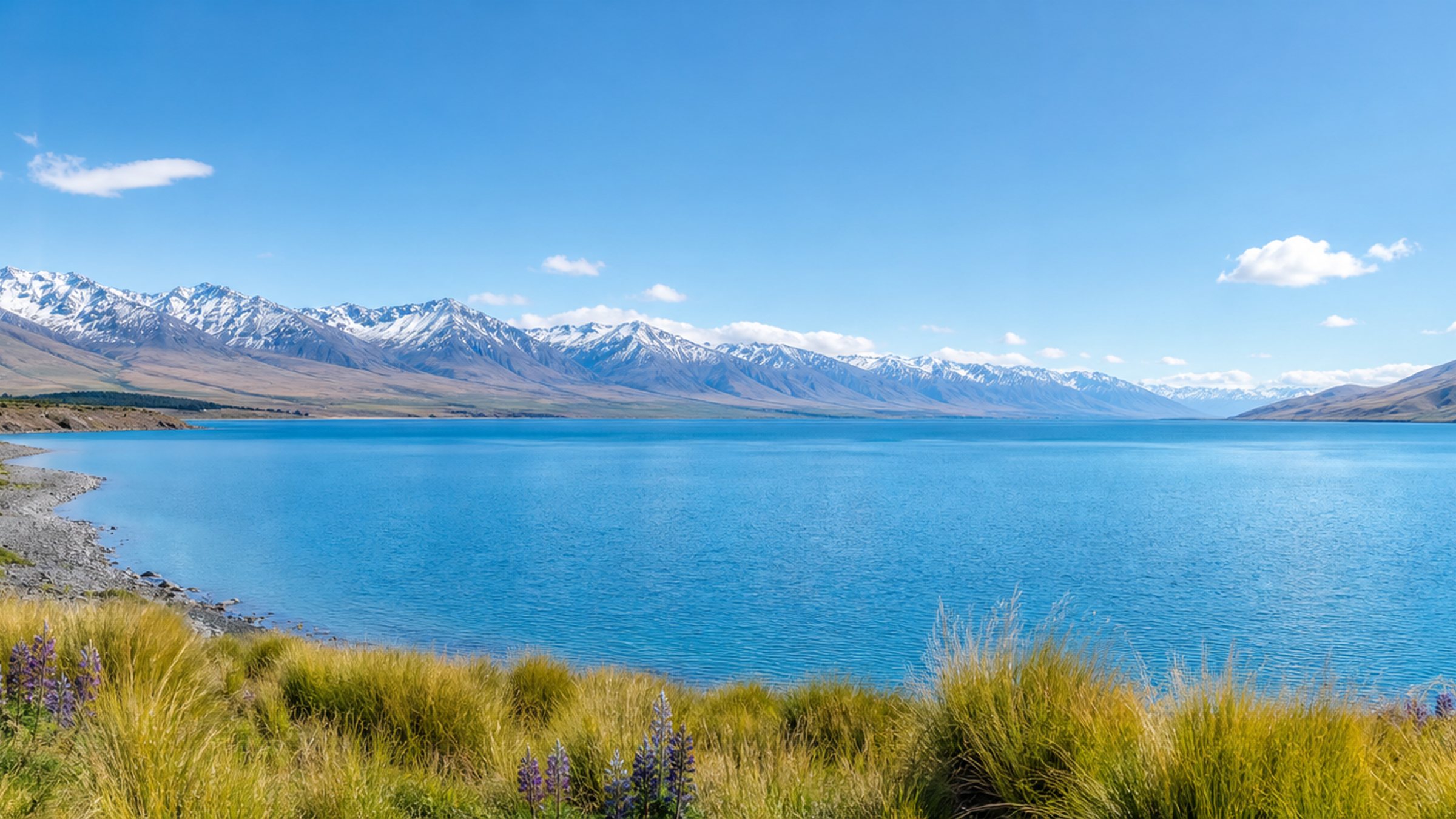 Lake Tekapo and the Southern Alps in New Zealand